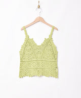 【3色展開】Elcamino トライアングル クロシェキャミソール