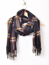 【15色展開】大判 チェック柄ストール