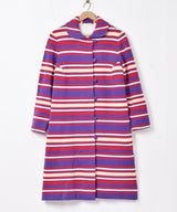 60's イタリア製 マルチボーダー ロングコート