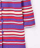 60's イタリア製 マルチボーダー ロングコート