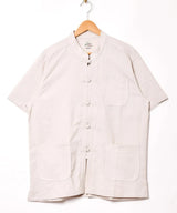 【4色展開】Backers コットンリネン チャイナボタン 半袖シャツ