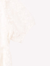 【3色展開】Meridian 刺繍 半袖 チュールブラウス