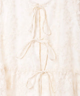 【3色展開】Meridian 刺繍 半袖 チュールブラウス