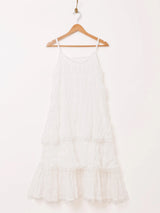 【5色展開】Meridian ティアード フリル キャミソールワンピース