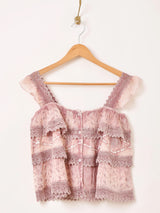 【4色展開】Emerald Motel エスニック レーヨン 刺繍 フリル キャミソール