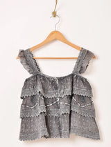 【4色展開】Emerald Motel エスニック レーヨン 刺繍 フリル キャミソール