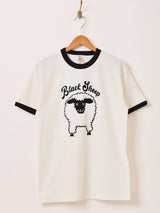 【2色展開】 プリント リンガーTシャツ「Black Sheep」