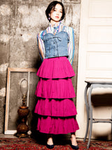 【2色展開】Emerald Motel デニム レースアップ ビスチェ