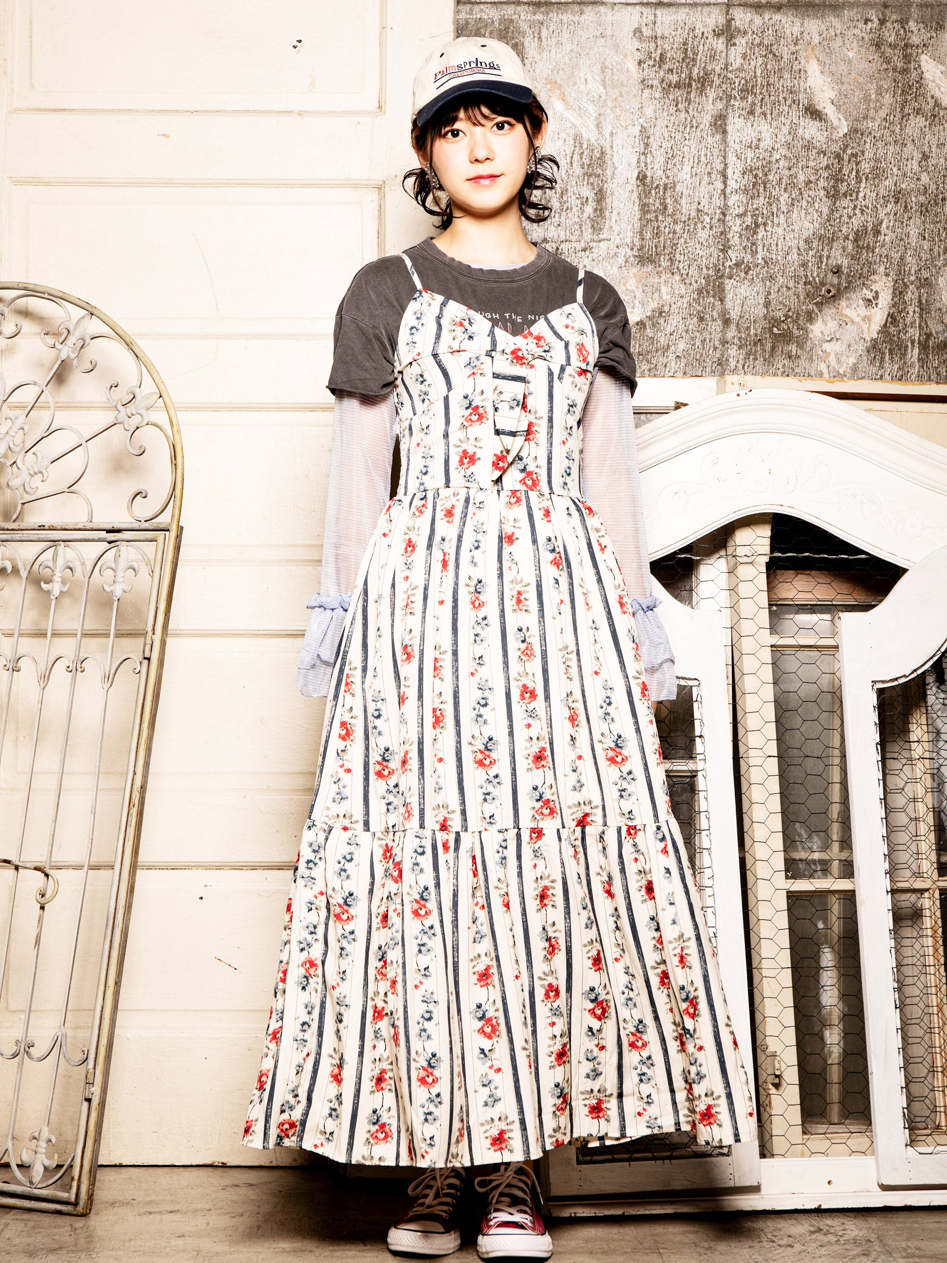 2色展開】Meridian 花柄 キャミソールワンピース – 古着屋Top of the