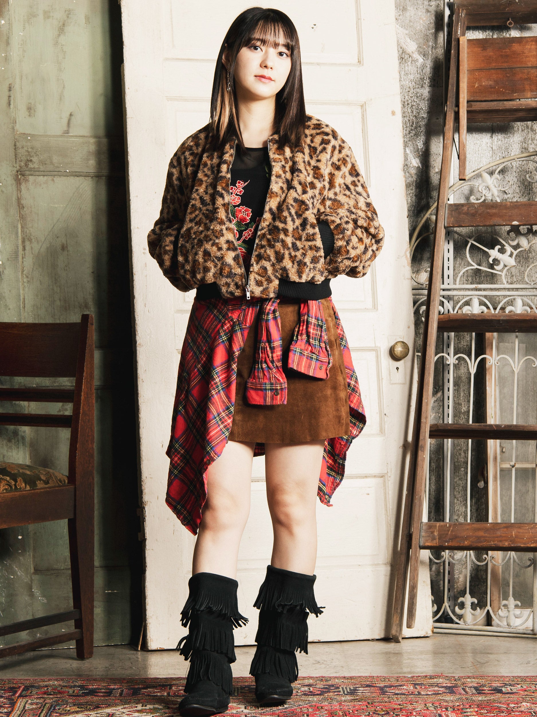 Meridian レオパード柄 ボア ブルゾン – 古着屋Top of the Hillの