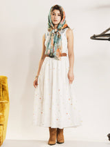 Meridian 小花 刺繍 キャミソールワンピース