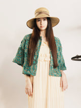 【2色展開】Emerald Motel 2トーン 刺繍 オープンカラー 半袖シャツ