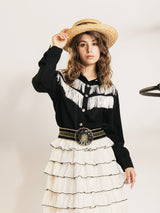 【3色展開】Meridian ウエスタン フリンジ 長袖シャツ