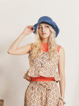 【2色展開】Emerald Motel カラフル刺繍 ビスチェ