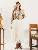 Elcamino スパイラルフリル チュール キャミソールワンピース