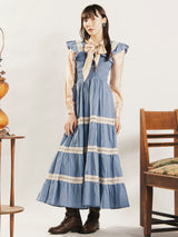 【3色展開】Emerald Motel フリルストラップ シャーリング キャミソールワンピース