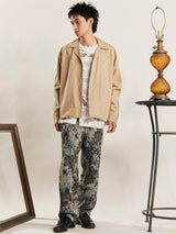 【2色展開】Backers 花柄 ゴブラン織り イージーパンツ