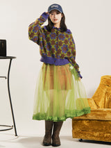 【3色展開】Meridian チュール フリル スカート