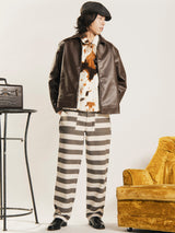 【3色展開】Backers フェイクレザー ジップアップジャケット