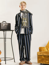 【2色展開】Backers ストライプ テーラードジャケット