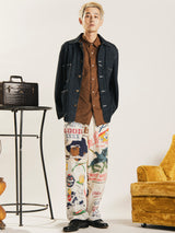 【2色展開】Backers フィードサック柄 パッチワーク パンツ