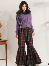 【3色展開】Meridian ファーカラー カーディガン