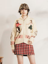 Meridian ダンス柄 カウチンセーター