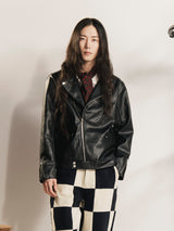 【2色展開】Backers フェイクレザー ライダースジャケット