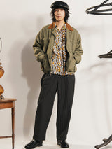 【2色展開】Backers レオパード柄 コーデュロイ 長袖シャツ