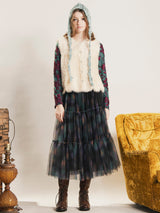 【2色展開】Meridian グラデーション風 チュール ティアードスカート