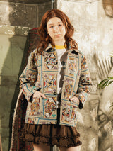 【2色展開】Elcamino トランプ柄 ゴブラン織り ジャケット