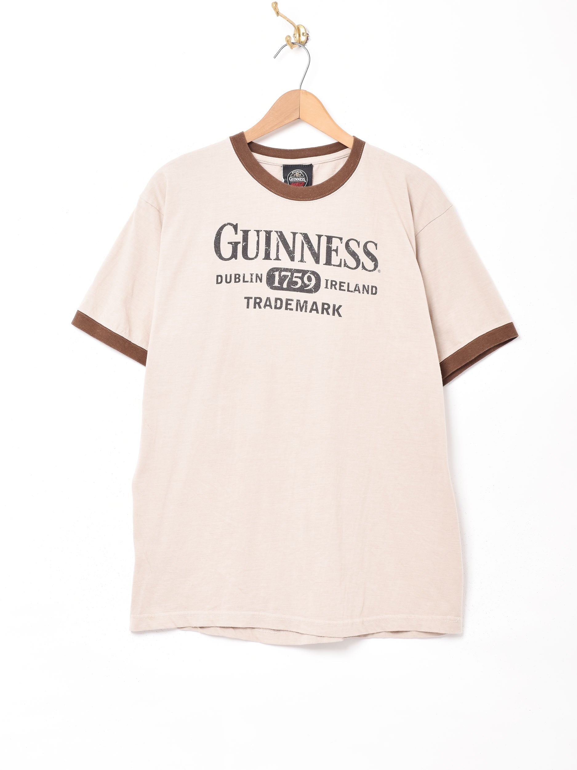 ギネスビール 企業ロゴ Tシャツ リンガーTシャツ 緑　グリーン　XLサイズ