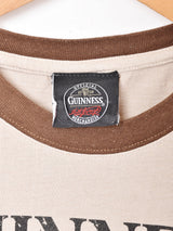 ギネス ロゴプリント リンガーTシャツ