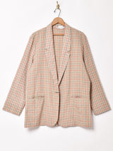 チェック柄 テーラードジャケット
