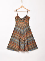 花柄 フロントリボン キャミソールワンピース