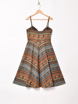 花柄 フロントリボン キャミソールワンピース