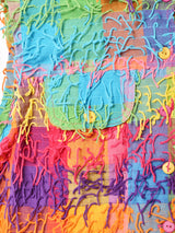 フリンジ ブロックチェック ベスト