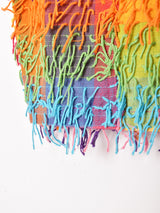 フリンジ ブロックチェック ベスト