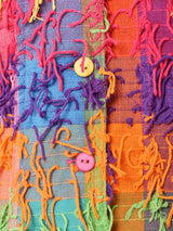 フリンジ ブロックチェック ベスト