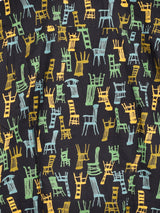 Emerald Motel 総柄 オープンカラー 半袖 クロップドシャツ