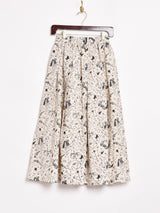 【2色展開】Emerald Motel 総柄 フレアスカート