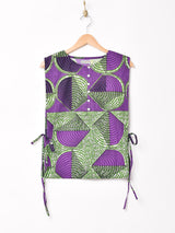 【2色展開】Emerald Motel バティックプリント サイドリボン ノースリーブトップス