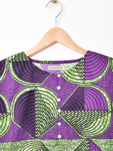 【2色展開】Emerald Motel バティックプリント サイドリボン ノースリーブトップス