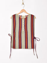 【2色展開】Emerald Motel バティックストライプ ノースリーブトップス