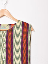 【2色展開】Emerald Motel バティックストライプ ノースリーブトップス