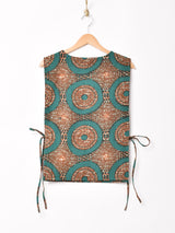 【2色展開】Emerald Motel バティックプリント サイドリボン ノースリーブトップス