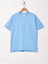 【4色展開】 ワンポイント 刺繍 Tシャツ 「Flower」