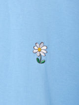 【4色展開】 ワンポイント 刺繍 Tシャツ 「Flower」