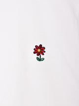 【4色展開】 ワンポイント 刺繍 Tシャツ 「Flower」