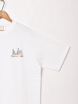 【2色展開】 ワンポイント 刺繍 Tシャツ 「New York」